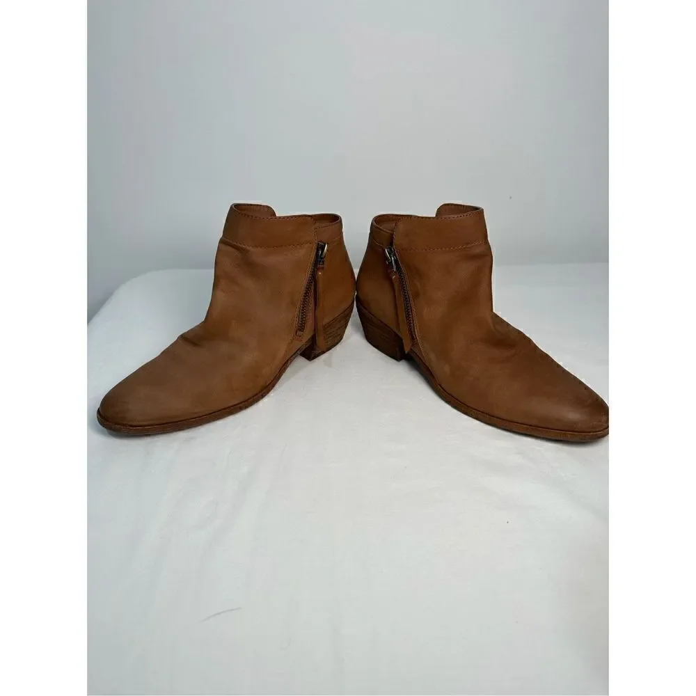 Sam Edelman tan leather zippers on sides ankle boots size 7.     S-0330 - Picture 4 of 8
